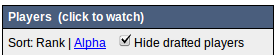 Hide Drafted Players